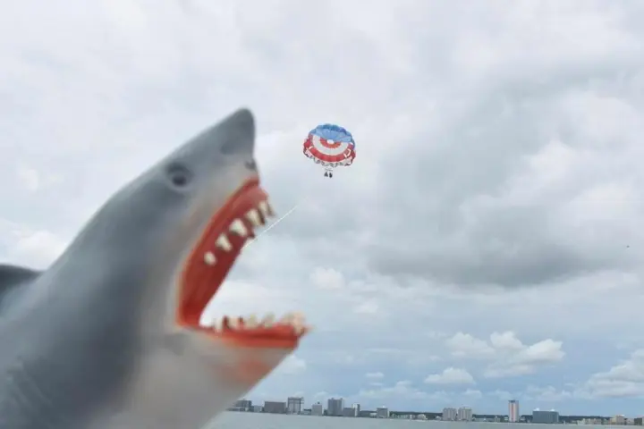 parasailing on the atlantic ocean in myrtle beach, SC